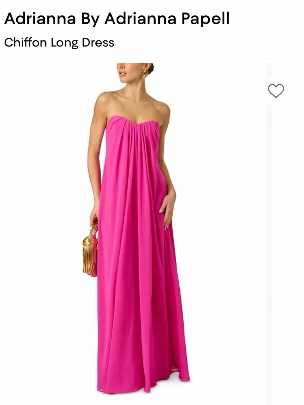 Adrianna Papell Strapless Maxi Dress in Hot Pink